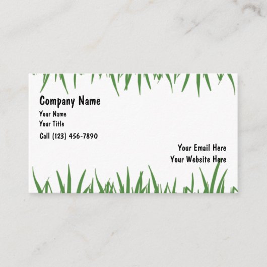 Cartes de visite de pelouse (Devant)