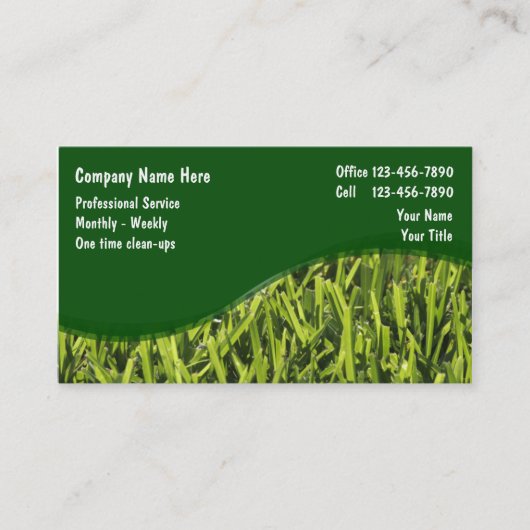 Cartes de visite de pelouse (Devant)