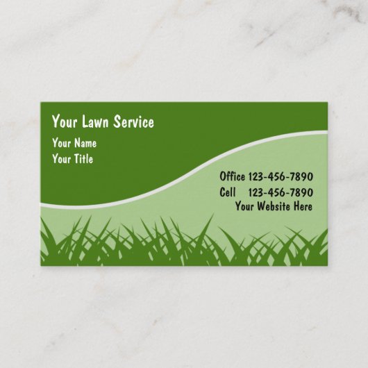 Cartes de visite de pelouse (Devant)