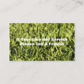 Cartes de visite de pelouse (Dos)