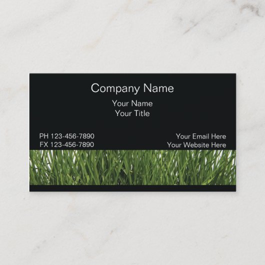 Cartes de visite de pelouse (Devant)