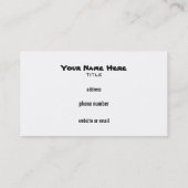 Cartes de visite de perte de poids (Dos)