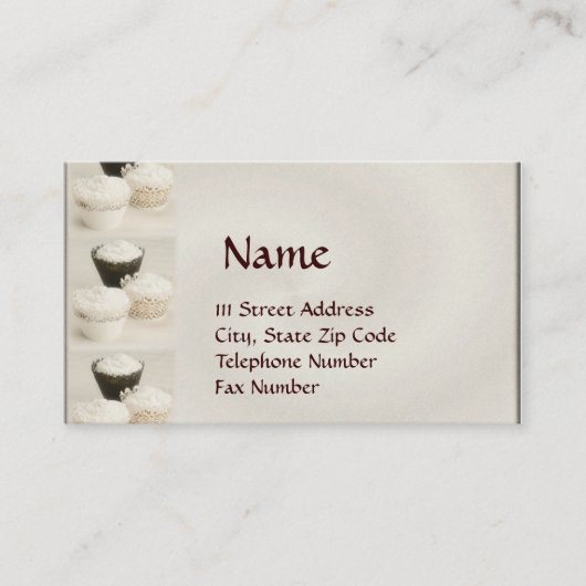 Cartes de visite de petit gâteau (Devant)