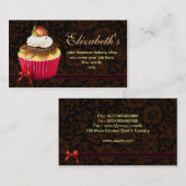 cartes de visite de petit gâteau de boulangerie (Devant / Derrière)