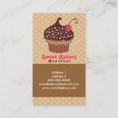 Cartes de visite de petit gâteau de chocolat et de (Dos)