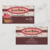 Cartes de visite de petit gâteau de fraise de pois (Devant / Derrière)