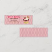 Cartes de visite de petit gâteau de fraise et de (Devant / Derrière)