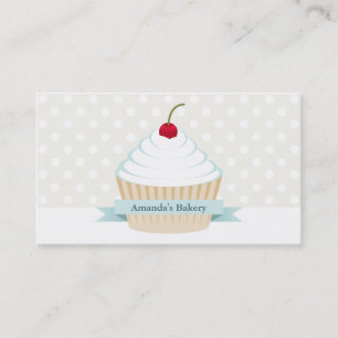Cartes de visite de petit gâteau givrés par blanc