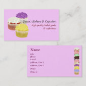 Cartes de visite de petits gâteaux (Devant / Derrière)