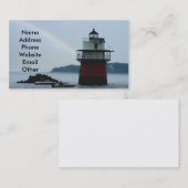 Cartes de visite de phare et d'arc-en-ciel (Devant / Derrière)