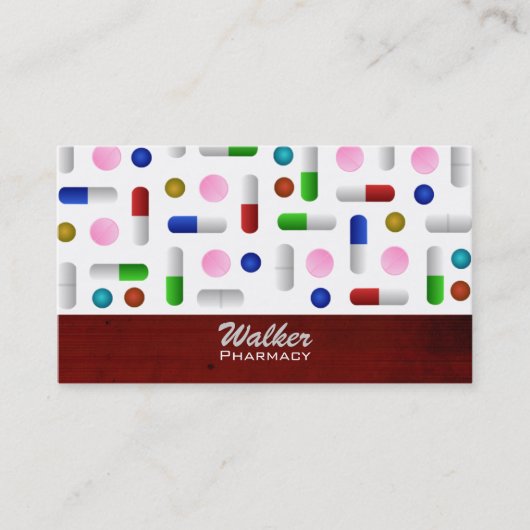 Cartes de visite de pharmacie - arrière - plan (Devant)