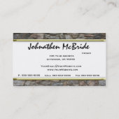 Cartes de visite de photo de logo de roche de (Dos)