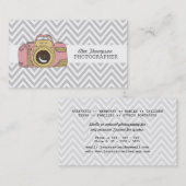 Cartes de visite de photographe de Chevron (Devant / Derrière)