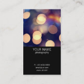 Cartes de visite de photographie de Bokeh (Dos)