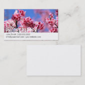 Cartes de visite de photographie de fleurs de (Devant / Derrière)