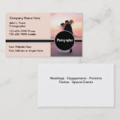 Cartes de visite de photographie de mariage (Devant / Derrière)