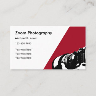 Cartes de visite de photographie simple moderne