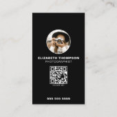 Cartes de visite de photographie verticale avec co (Dos)