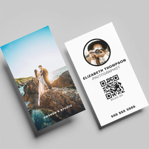 Cartes de visite de photographie verticale avec co