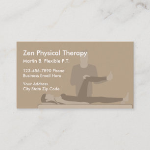 Cartes de visite de physiothérapeute