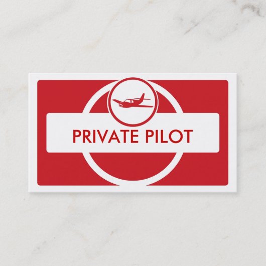 Cartes de visite de pilotes de petits avions blanc (Devant)