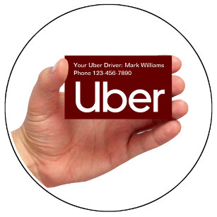 Cartes de visite de pilotes Uber simples cool