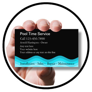 Cartes de visite de piscine