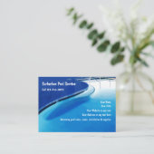 Cartes de visite de piscine (Debout devant)