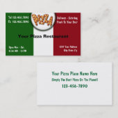 Cartes de visite de pizza (Devant / Derrière)