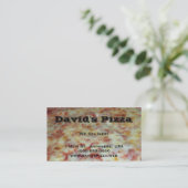 Cartes de visite de "pizza" (Debout devant)
