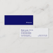 Cartes de visite de pizza blanche Marine (Devant / Derrière)