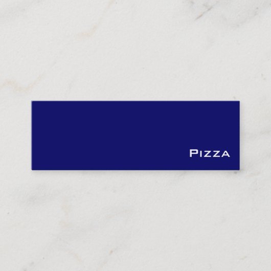 Cartes de visite de pizza blanche Marine (Devant)