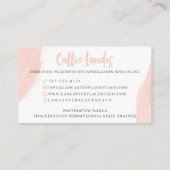 Cartes de visite de placenta de Lancaster (Dos)