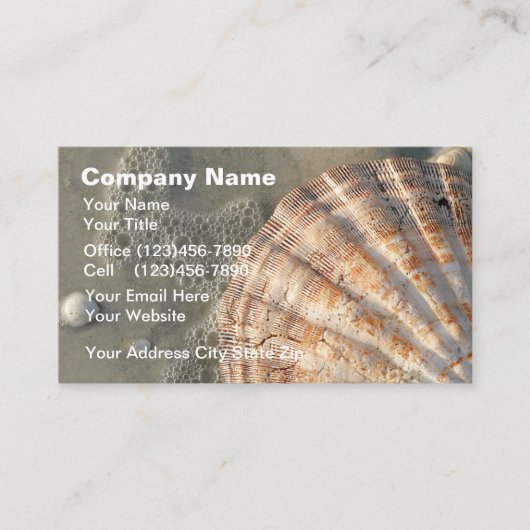 Cartes de visite de plage (Devant)