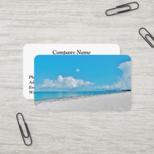 Cartes de visite de plage d'été