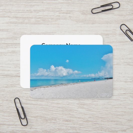 Cartes de visite de plage d'été (Devant/Arrière en situation)