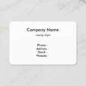 Cartes de visite de plage d'été (Dos)