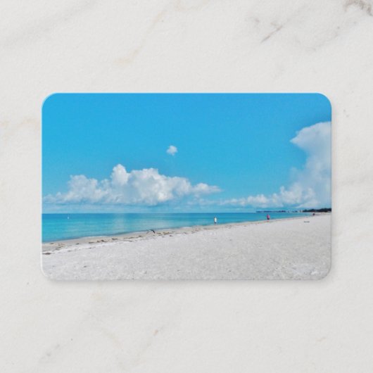 Cartes de visite de plage d'été (Devant)