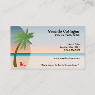 Cartes de visite de plage ou d'Oceanside