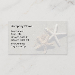 Cartes de visite de plage simples