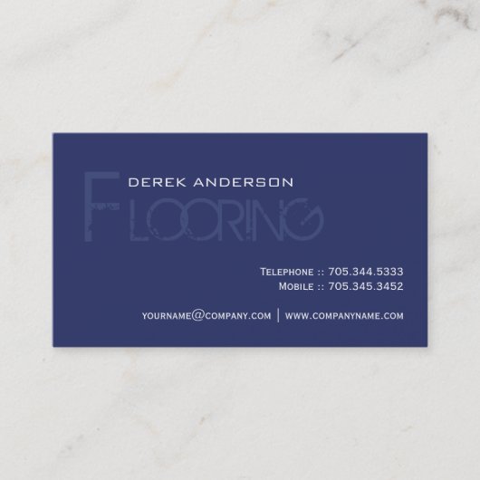 Cartes de visite de plancher (Devant)