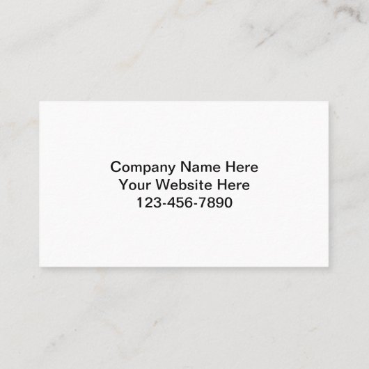 Cartes de visite de plancher (Dos)