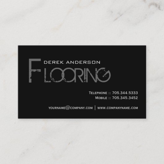 Cartes de visite de plancher (Devant)