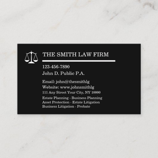 Cartes de visite de planification (Devant)