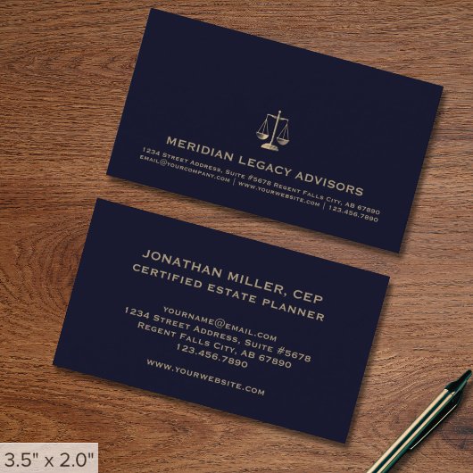 Cartes de visite de planification immobilière