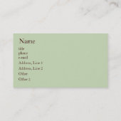 Cartes de visite de plante de tomate (Dos)