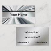 Cartes de visite de plaque signalétique de regard (Devant / Derrière)