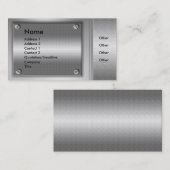 Cartes de visite de plaques de métal (Devant / Derrière)