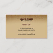 Cartes de visite de plâtre (Dos)