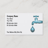 Cartes de visite de plomberie (Devant)